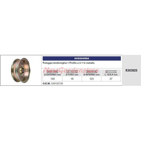 Puleggia tendicinghia HUSQVARNA trattorino rasaerba tagliaerba R303825