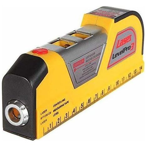 Niveau laser - - 2.5M - Alignement horizontal et vertical - Bulles de niveau intégrées - Plastique ABS (1/5)