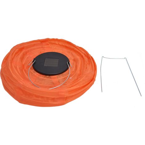 Lanterne solaire LED étanche lanterne chinoise en tissu orange pour mariage fête décoration maison jardin (1/5)