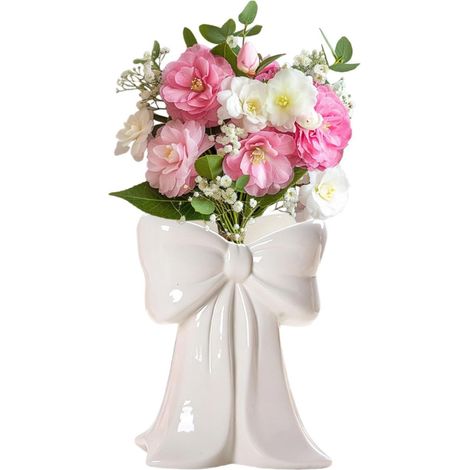 Vase en céramique Décoration de table esthétique comme pièce maîtresse Vase à fleurs décoratif Présentoir pour étagère à livres table de chevet chambre café salle (1/5)