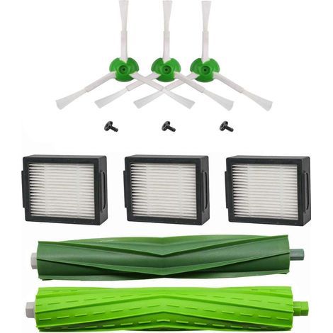 Accesorios para el robot aspirador Robert i7+/E5/E6: cepillo giratorio, cepillo principal, cepillo lateral, filtro de malla Hypa. (1/5)