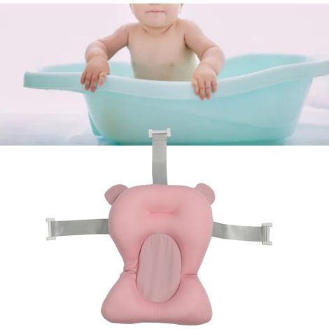 Support de bain pour nouveau-né, baignoire, sac en filet, aucun cadeau offert, grand tapis de suspension rose (1/5)