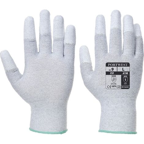 Portwest A198 Guanto di Sicurezza Antistatico con Punte in PU Grigio, M