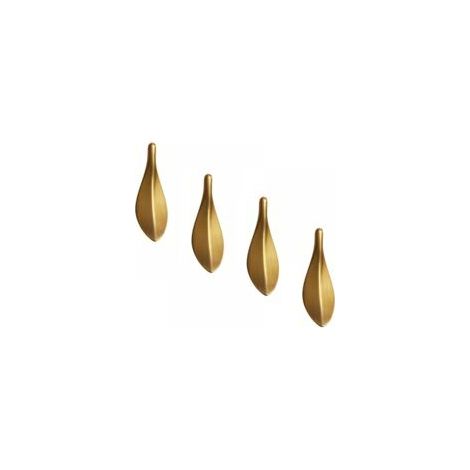 Poignées de meubles en alliage de zinc pour armoires de cuisine, poignées de tiroirs de cuisine, feuille d'or, décoration intérieure, entraxe de 32 mm (1/4)