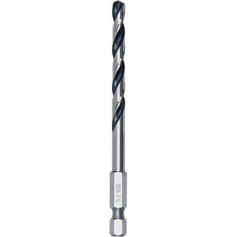 Foret hélicoïdal HSS PointTeQ Hex, Ø 5,5 mm, longueur utile 57 mm