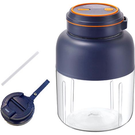 Appareil ménager portable : mixeur personnel rechargeable avec bec verseur, compatible lave-vaisselle, bleu. (1/5)