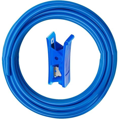 20 Meter Polyurethane Blue Pneumatic Hose, PU Air Hose, 8mm OD x 5mm ID, Polyurethane PU Air Hose Kit + 1 Pcs Hose Cutter (1/5)