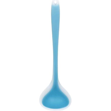 1 Cuillère en silicone, antiadhésive, manche nylon, pour soupe et cuisine professionnelle (1/5)