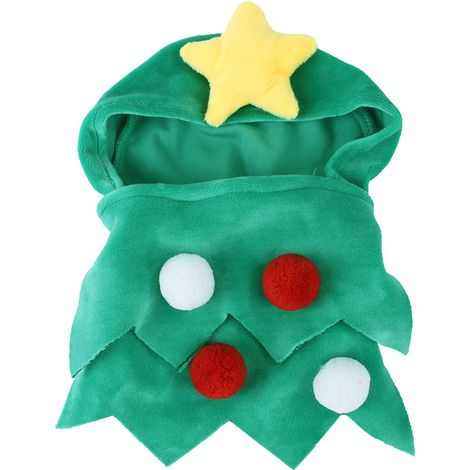1 Cape Noël, Motif sapin, Design adorable, Petit chien chat, Fête famille (1/5)