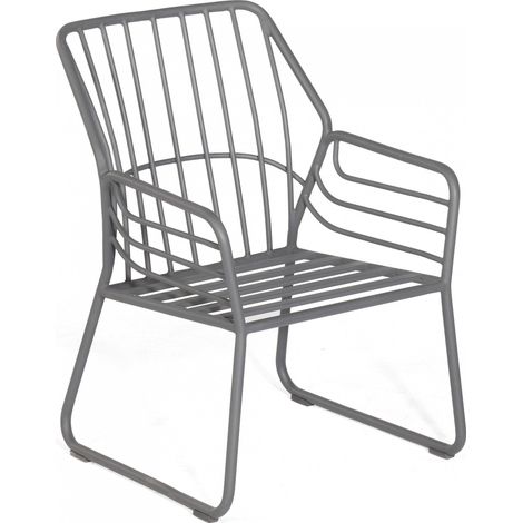 Sonnenpartner COSY Sessel-Gestell Gartenstuhl Alu pulverbeschichtet anthrazit COSY Sitz-Rückenkissen Olefin 162 light-grey (1/5)