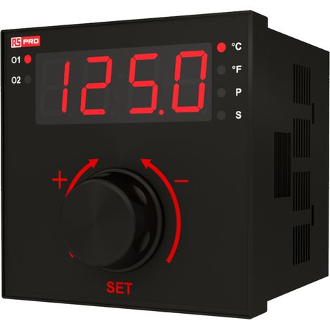 Régulateur de température PID, 24 V c.a., 2 sorties Relais, SSR, 1 entrée entrées thermocouple, 96 x 96mm ( Prix pour 1 )