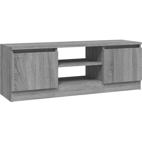 Mueble de TV con puerta gris Sonoma 102x30x36 cm vidaXL
