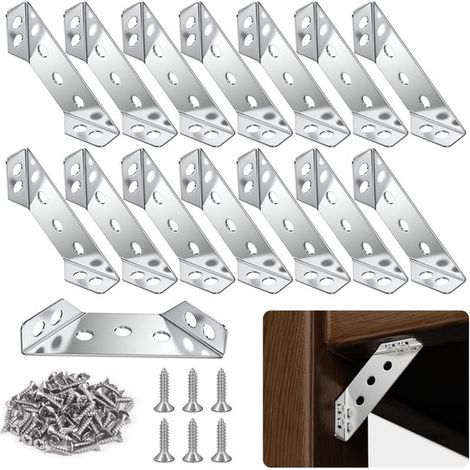 Dailygoods – Eckverbinder, 15 Stück – Edelstahl – Dreieckig (1/5)