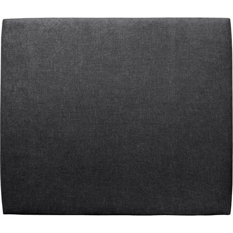 Tete de lit Tapissée Tissu Noir L 160 cm - Ep 10 cm rembourré (1/4)