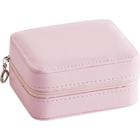 Boîte à bijoux de voyage portable en PU étanche, rangement créatif pour boucles d'oreilles et cosmétiques – Coiffeuse et table–DELKEVIC (1/5)