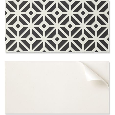 Panel de pared de vinilo estampado para comedor, 120x60 cm, dise帽o geom茅trico con rombos.