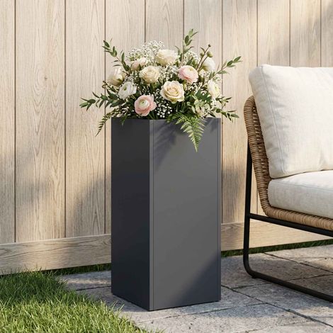 vidaXL Macetero de Jardín Gris antracita 20 x 20 x 40 cm (1/5)