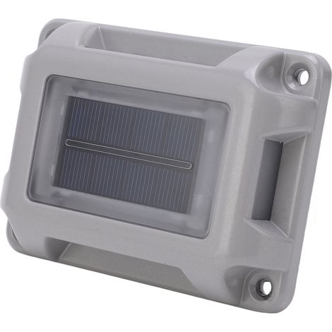 Lampe solaire étanche LED encastrable avec lentille, lumière blanche 6000K, batterie intégrée, projecteur extérieur pour jardin. (1/5)