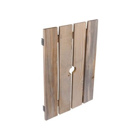 Levigne – Porte de placard en bois massif brut 36×36 cm – Quincaillerie incluse – Transforme caisse Woodbox en meuble fermé – Usage intérieur (1/5)