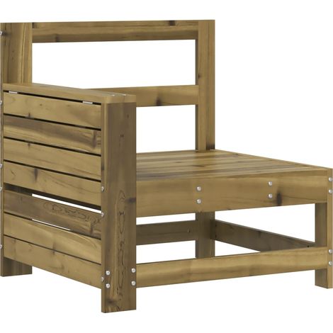 vidaXL Divano senza Braccioli da Giardino con Tavolino Pino Impregnato (1/5)