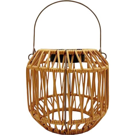 Lanterne Solaire - Lanterne Étanche IP65 Tressée en Rotin Résistante aux (1/5)