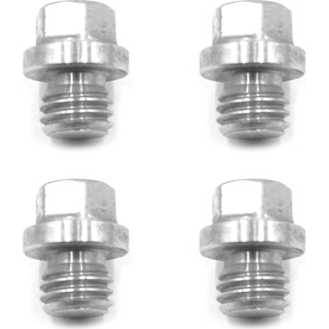 4 Bouchons À Bride Hexagonale 304, Douille À Bride Hexagonale Métrique en Acier Inoxydable pour Joint D'huile Hydraulique, M10x1,5 (1/5)