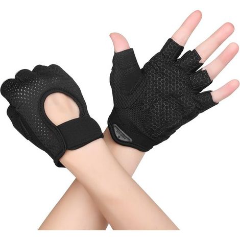 Guanti da fitness per uomo e donna, confezione da 2, in silicone antiscivolo e traspirante. (1/5)