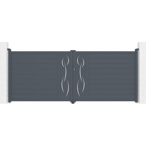 Puerta Batiente de aluminio 4m LIFE 400 x 160 cm (1/4)