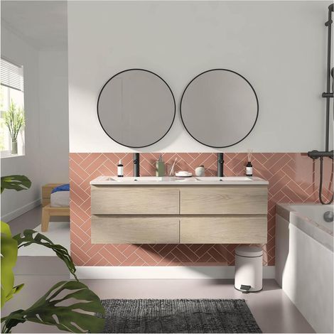 SORRENTO wandhängender Waschtischunterschrank mit 4 Schubladen, 120 cm