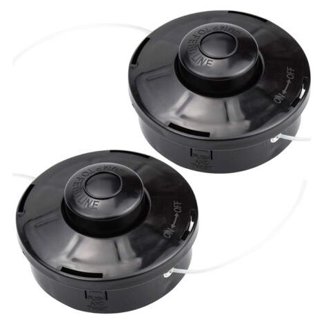 BUNTHAUS PA Aiperq Lot de 2 Tête de débroussailleuse Universelle A6481 Nylon Bobine de Rechange de Tondeuse Débroussailleuse Tête De Coupe M10 X 1,25 pour Débroussailleuse Thermique à Essence (1/5)