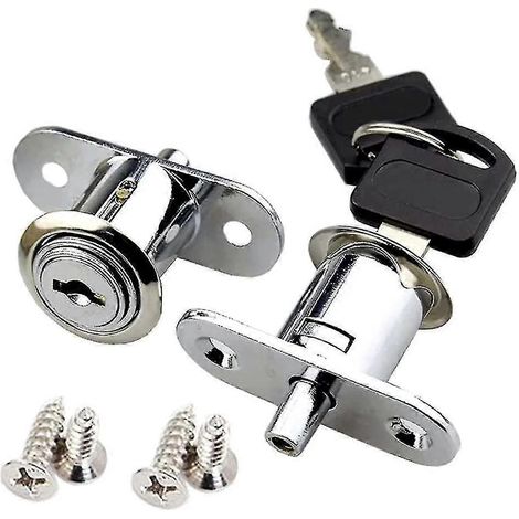 2 Pices Serrure Tiroir Serrure Piston Serrure Pour Porte Coulissante,serrure Poussoir Pour Classeurs, Portes De Placard,serrures De Porte Coulissan (1/4)