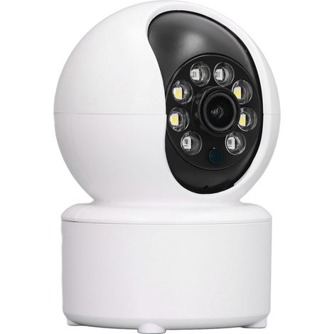 Caméra de Surveillance WiFi Sans Fil 3MP HD pour Maison, Vision Nocturne Couleur, Audio Bidirectionnel, Sirène d'Alarme, 100-240V Prise UE (1/5)