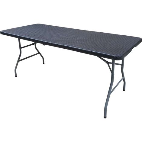 Tavolo Pieghevole Catering in Resina Nero - 182x74 cm (1/4)