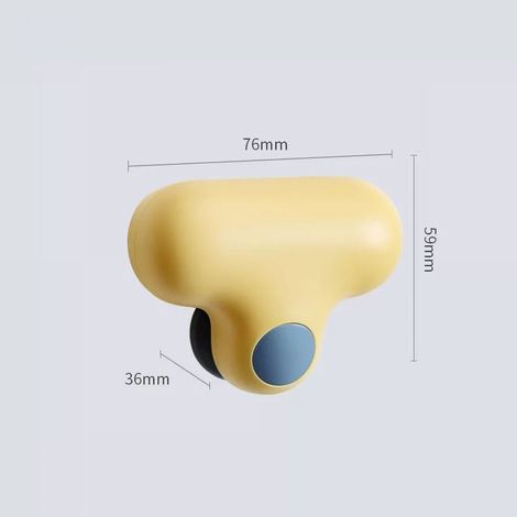 Raclette à miroir en TPR, petite brosse de nettoyage ergonomique pour verre avec ventouse, jaune, idéale pour la salle de bain. (1/3)