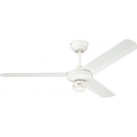 Ceiling fan Industrial 122cm / 48" White with pull cord (1/4)