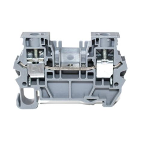 Bloc de jonction de traversée RS PRO, 6mm², Cage à ressort, Gris ( Prix pour Sachet de 10 )
