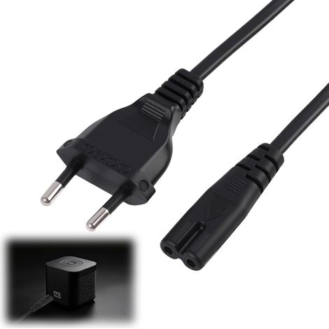 Câble d’Alimentation Secteur de 3,0m - Prise Type C Euro à connecteur C7 Euro pour TV, appareils Blu-Ray et ménagers - Conception Robuste, Compatible universellement avec PS5, Barres de Son (1/5)
