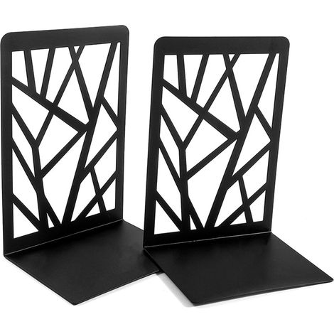 Geometrische Buchstütze aus Metall, moderner Buchstopper fürs Büro, Schreibtisch-Organizer für Studenten, Deko-Accessoire fürs Homeoffice