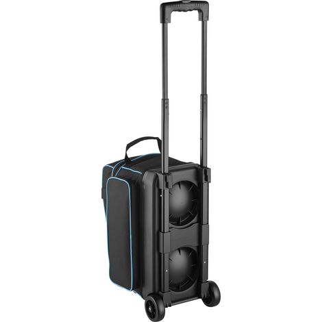 Mophorn Bolsa de bolos con ruedas para 2 bolas, incluye compartimento separado para zapatos (hasta talla 16 de EE. UU.), bolsillo grande para accesorios y asa retráctil de 105 cm. (1/5)