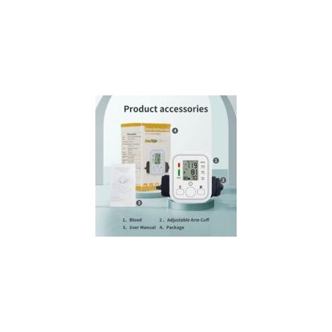 Tensiomètre électronique Portable, Type brassard domestique, sphygmomanomètre avec écran LCD, mesure précise (1/3)