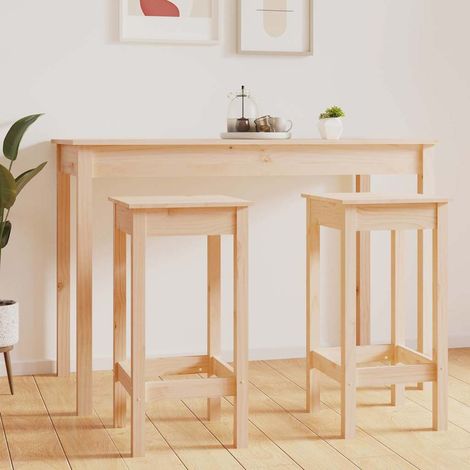 Bar Chairs 2 pcs 40x40x78 cm Solid Wood Pine vidaXL (1/5)