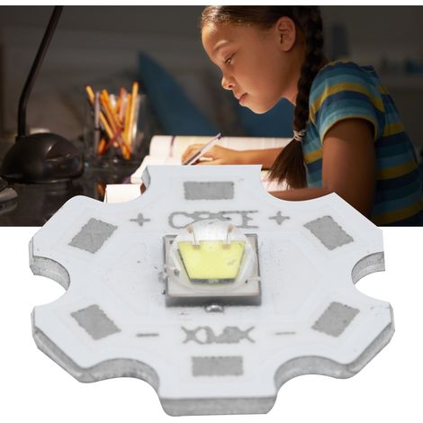 Perles LED à puce, source lumineuse LED, substrat en aluminium haute luminosité 10 W/20 mm/3 V, éclairage blanc DIY
