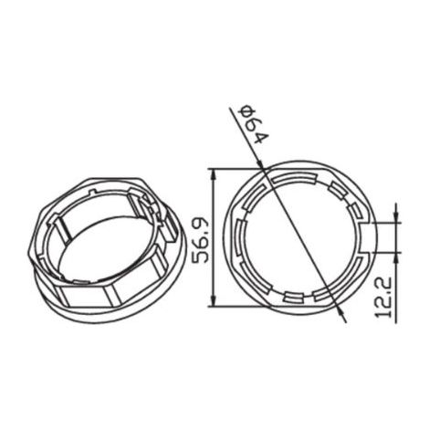 Adaptateur octogonal 60 x 0,8mm CAME 001YK5102 (1/2)