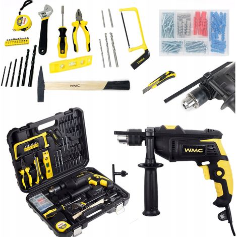 750-W-Schlagbohrmaschine, Bohrer, 96-teiliger Koffer