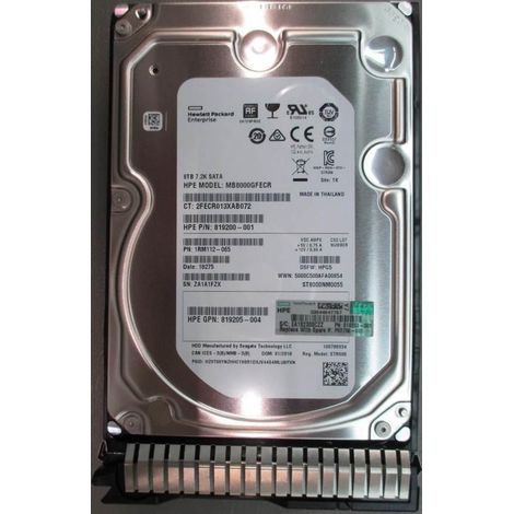 Disco duro HP Enterprise de 8 TB, 7200 RPM, LFF, 512E DS SC spcl, P02758-001
