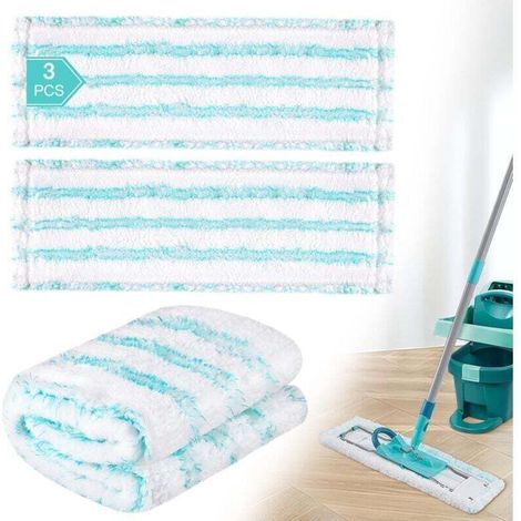 10er-Pack Ersatzmoppköpfe für Leifheit Profi XL Micro Duo / Profi XL Cotton Plus, entfernt schnell Flecken, effektiver Ersatzmoppkopf (1/4)