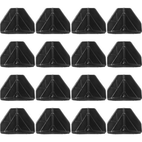Protections d'angle en plastique noir pour meubles et bureaux (1/5)