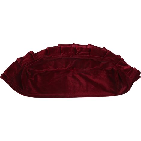 Dunkelgoldener Samtbezug für Klavierhocker, staubdicht, für einen Sitzplatz, bordeauxrot (1/5)