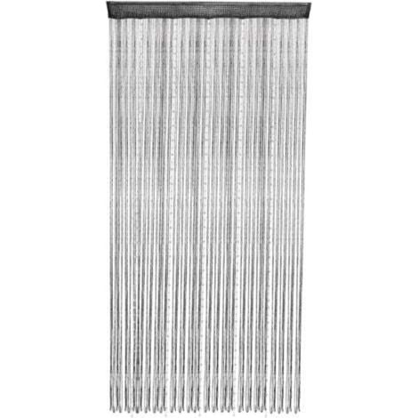 Perlenvorhang, aufgenähter Vorhang mit Kristallperlen, Quasten-Türvorhang für Kleiderschrank, Türvorhang für Tür, hängende Heimdekoration 1 x 2 m / 39 x 79 (schwarz)