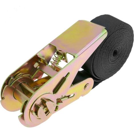 1 Stück Ratschenspanngurte 2,5 m x 25 mm 800 kg, schwarzer Gurtspanner, Ratschenspanner, Seilspanner